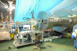 test system for shafts with longitudinal bore